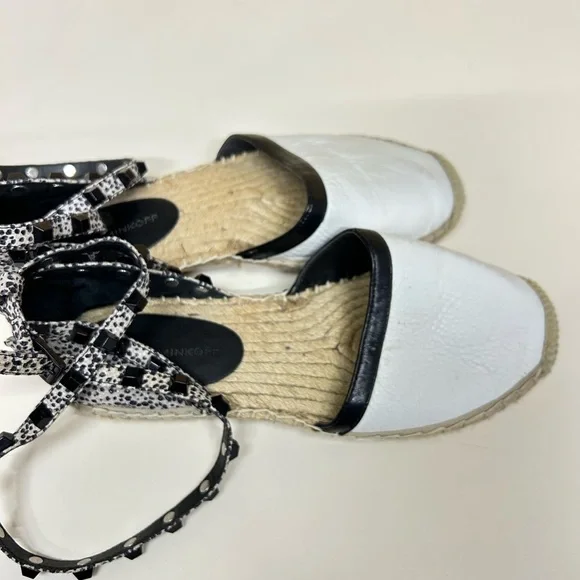Rebecca Minkoff Stylish Black and White Espadrilles